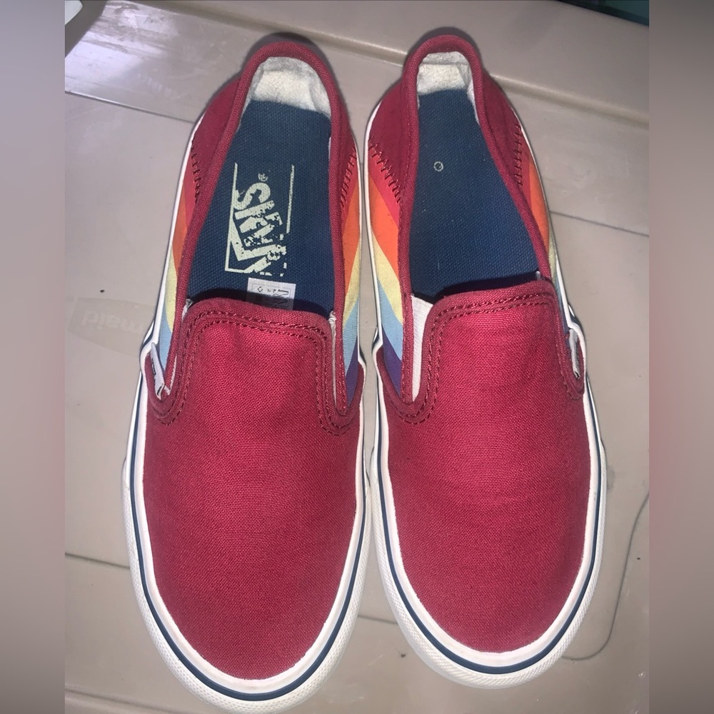 Vans Red Slip-On Sneakers